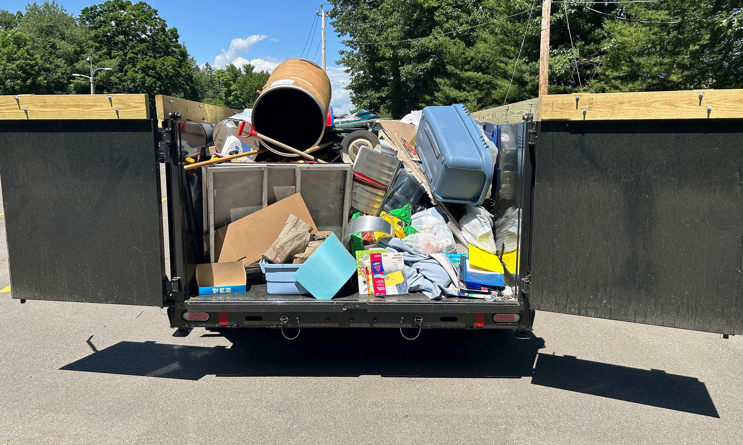 a truck full of garbage